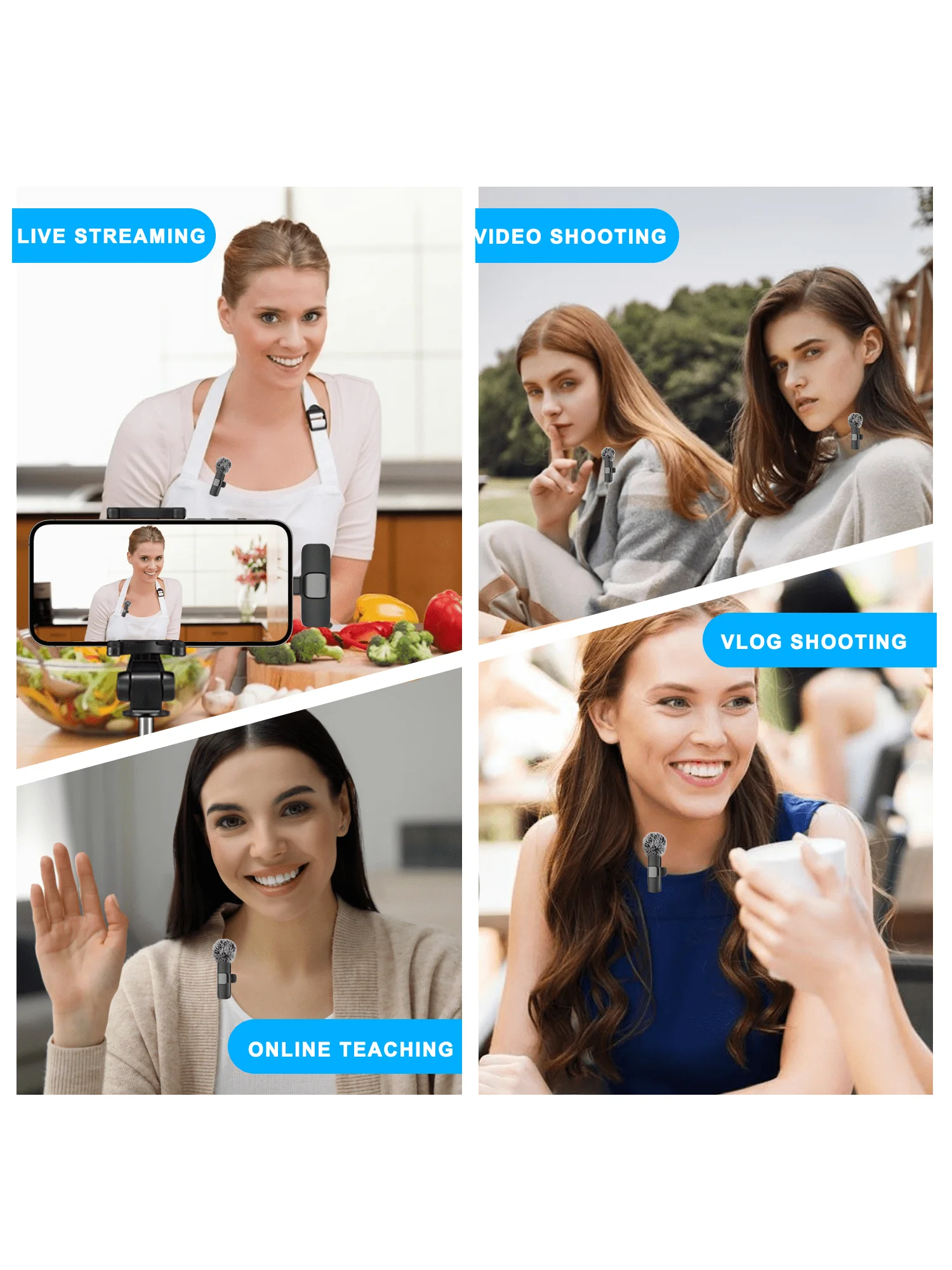 Wireless Lavalier Microphone For Phone Type-C 2.4G Ultra Low Delay Noise Reduction For Vlog Video Interview Teaching
Wireless Lavalier Microphone For Phone Type-C 2.4G Ultra Low Delay Noise Reduction For Vlog Video Interview Teaching