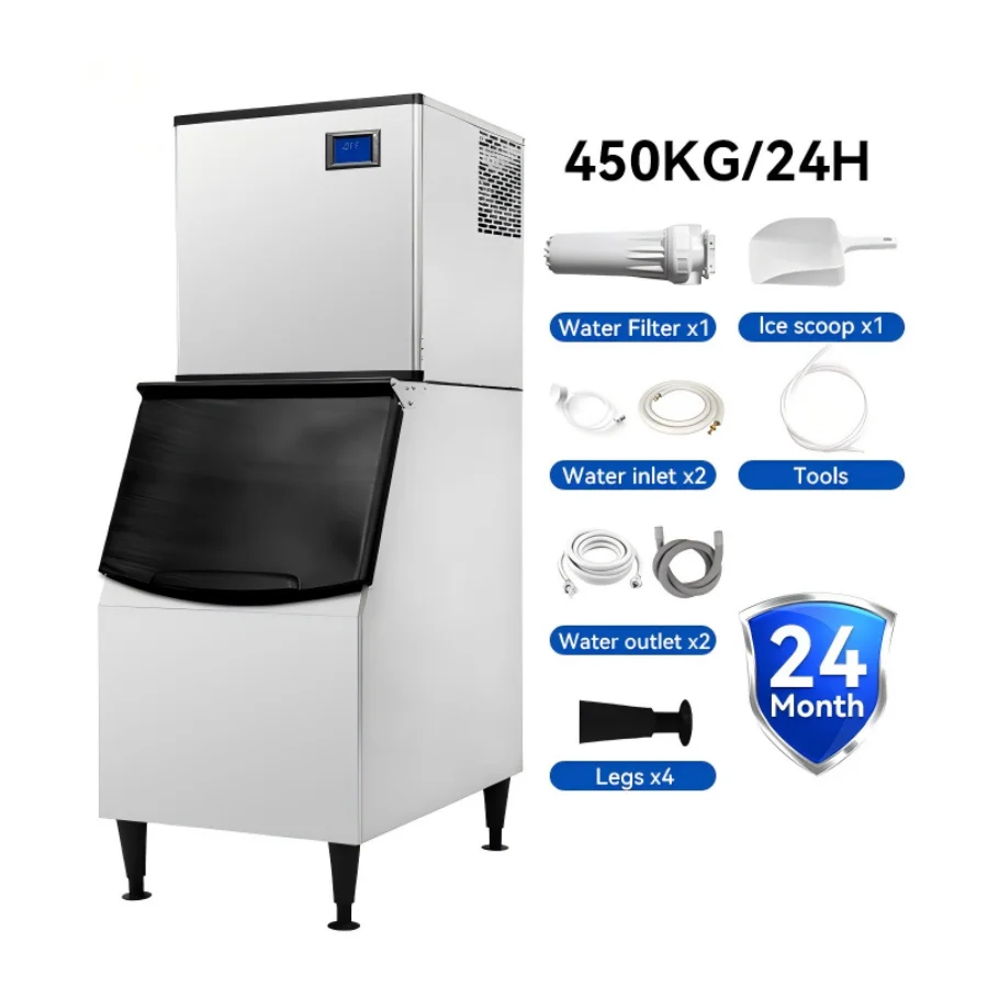 Manufacturer High Capacity Commercial Ice Cube Maker Machine Automatic 1000p 450kg/24h Ice Maker Machines for Business
Manufacturer High Capacity Commercial Ice Cube Maker Machine Automatic 1000p 450kg/24h Ice Maker Machines for Business