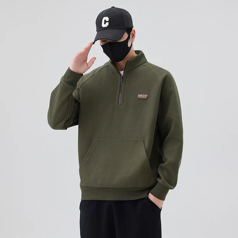 Модная мужская толстовка с воротником-стойкой на молнии, свободного кроя, весна-осень, повседневная, больших размеров, трендовая, брендовая
Модная мужская толстовка с воротником-стойкой на молнии, свободного кроя, весна-осень, повседневная, больших размеров, трендовая, брендовая