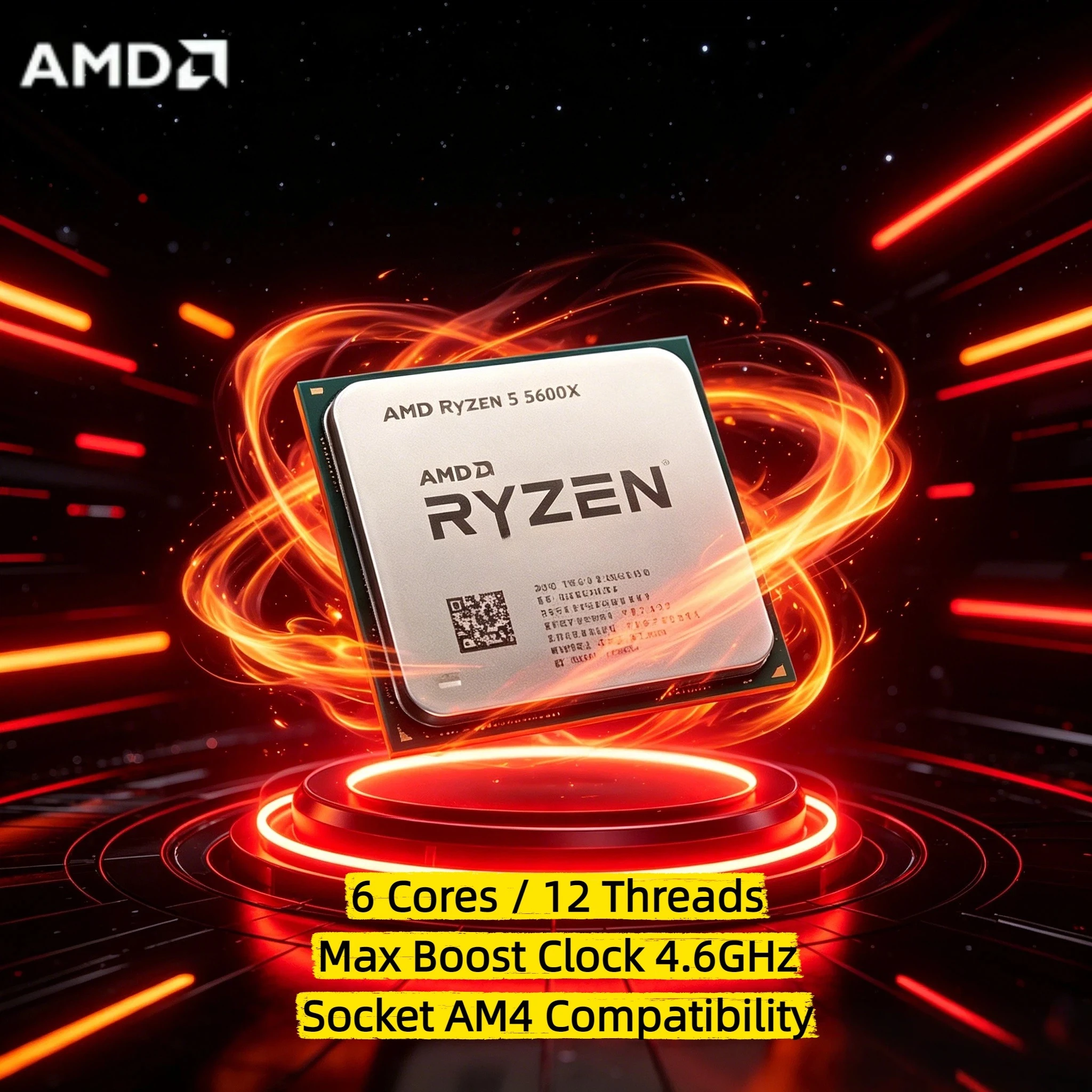 AMD Ryzen 5 5600X 4.6GHz 6 Core 12 Thread Unlocked Desktop CPU Socket AM4 Gaming Processor R5 5600X Tray OEM Ultra 4K
AMD Ryzen 5 5600X 4.6GHz 6 Core 12 Thread Unlocked Desktop CPU Socket AM4 Gaming Processor R5 5600X Tray OEM Ultra 4K