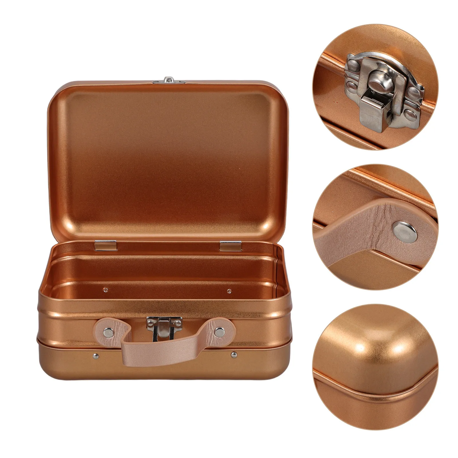 7.3x5.3x3.3in Metal Tin Box with Handle and Lid Decorative Rectangular Storage Case for Cosmetics Candy Keepsakes Tea Cards
7.3x5.3x3.3in Metal Tin Box with Handle and Lid Decorative Rectangular Storage Case for Cosmetics Candy Keepsakes Tea Cards