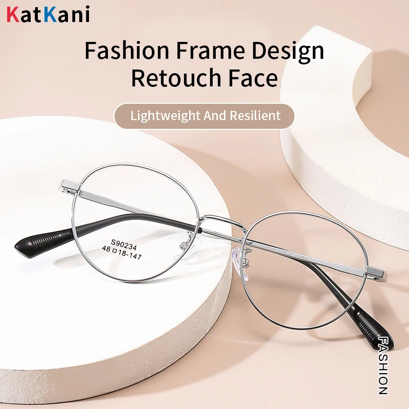 Ultralight Comfort Retro Round Titanium Alloy Women's Eyeglasses Frame Flexible Small Face Optical Prescription Men Glasses S902
Ultralight Comfort Retro Round Titanium Alloy Women's Eyeglasses Frame Flexible Small Face Optical Prescription Men Glasses S902