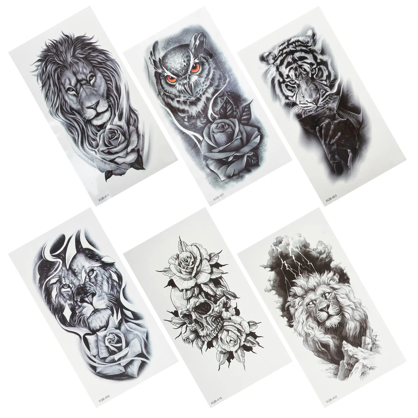 6 Sheets Animal Temporary Tattoos Waterproof Stickers Removable Body Decals Fashion Tiger Lion Chest Back Leg Face Neck
6 Sheets Animal Temporary Tattoos Waterproof Stickers Removable Body Decals Fashion Tiger Lion Chest Back Leg Face Neck