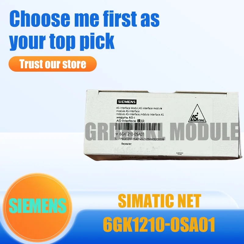 New Original SIEMENS 6GK1210-0SA01 SIMATIC NET AS-Interface Repeater K45 enclosure
New Original SIEMENS 6GK1210-0SA01 SIMATIC NET AS-Interface Repeater K45 enclosure