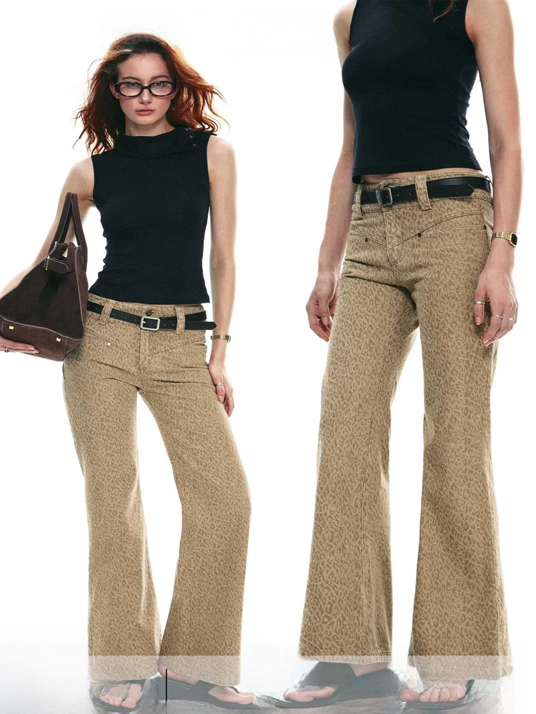 Vintage Single Moment 25SS Slim Fit Straight Leg Micro Flared Jeans Leopard Print Pants Cotton Natural Waist Zipper Pocket
Vintage Single Moment 25SS Slim Fit Straight Leg Micro Flared Jeans Leopard Print Pants Cotton Natural Waist Zipper Pocket