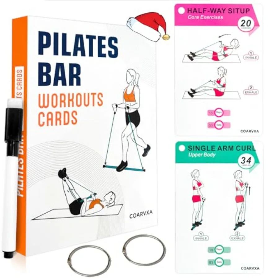 Workouts for Women-58 Exercise Cards with Stick Work Out Postures ncludes 4-Week Challenge, 2 Ringsand Dry-Erase for Easy Organ
Workouts for Women-58 Exercise Cards with Stick Work Out Postures ncludes 4-Week Challenge, 2 Ringsand Dry-Erase for Easy Organ