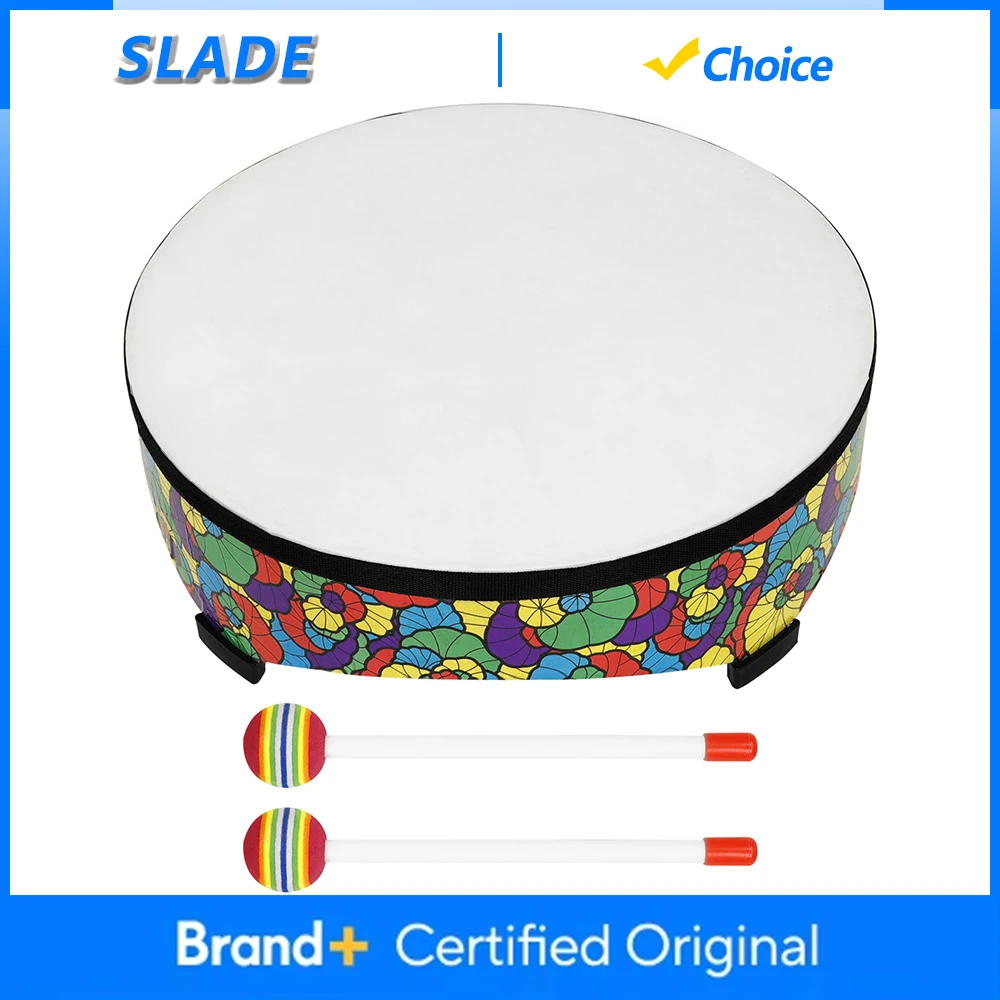 7 Inch Ground Drum Sheepskin Drumhead Floor Drum for Christmas Gift Enlightenment Percussion Instrument with 2 Drum Sticks
7 Inch Ground Drum Sheepskin Drumhead Floor Drum for Christmas Gift Enlightenment Percussion Instrument with 2 Drum Sticks