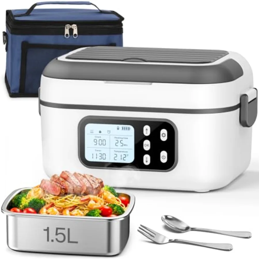 Cordless Heated Electric Lunch Box for Office/Work/Car/Truck use, White ABS plastic, automatic 100W heating with scheduled time
Cordless Heated Electric Lunch Box for Office/Work/Car/Truck use, White ABS plastic, automatic 100W heating with scheduled time
