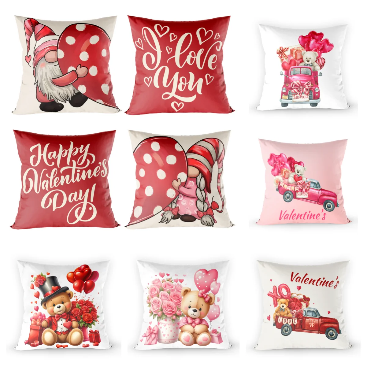 Valentine Cushion Cover for Valentine's Day 45x45cm Throw Pillow Case Pink Red Heart Bear Gift for Girlfriend Wedding Decor 2024
Valentine Cushion Cover for Valentine's Day 45x45cm Throw Pillow Case Pink Red Heart Bear Gift for Girlfriend Wedding Decor 2024