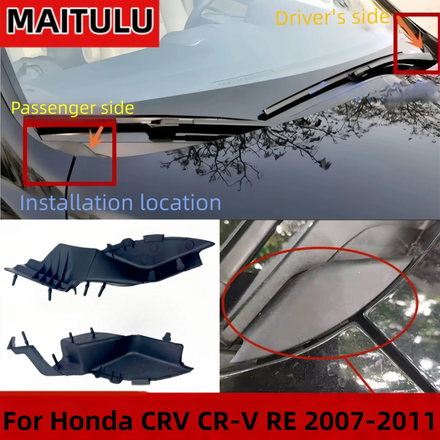 For Honda CRV CR-V RE 2007-2011 Car Front Windshield Wrap Corner Trim Wiper Side Trim Cover Lid For Left Hand Drive LHD LH/RH
For Honda CRV CR-V RE 2007-2011 Car Front Windshield Wrap Corner Trim Wiper Side Trim Cover Lid For Left Hand Drive LHD LH/RH
