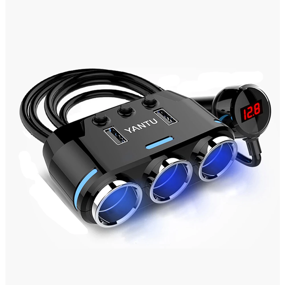 YANTU 12V-24V Car Charger Charging Port 3.1A QC3.0 Fast Charger Car Power Socket With 3 Charging Cable
YANTU 12V-24V Car Charger Charging Port 3.1A QC3.0 Fast Charger Car Power Socket With 3 Charging Cable