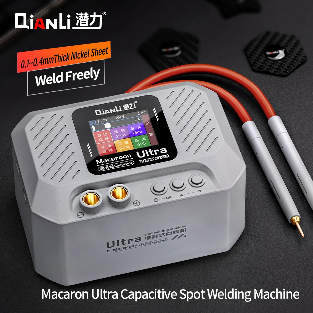 Qianli Macaron Ultra Capacitor Spot Welder 5500W 1100A Pulse Welding Machine 0.1-0.4mm Nickel Sheet Micro Precise Welding repair
Qianli Macaron Ultra Capacitor Spot Welder 5500W 1100A Pulse Welding Machine 0.1-0.4mm Nickel Sheet Micro Precise Welding repair