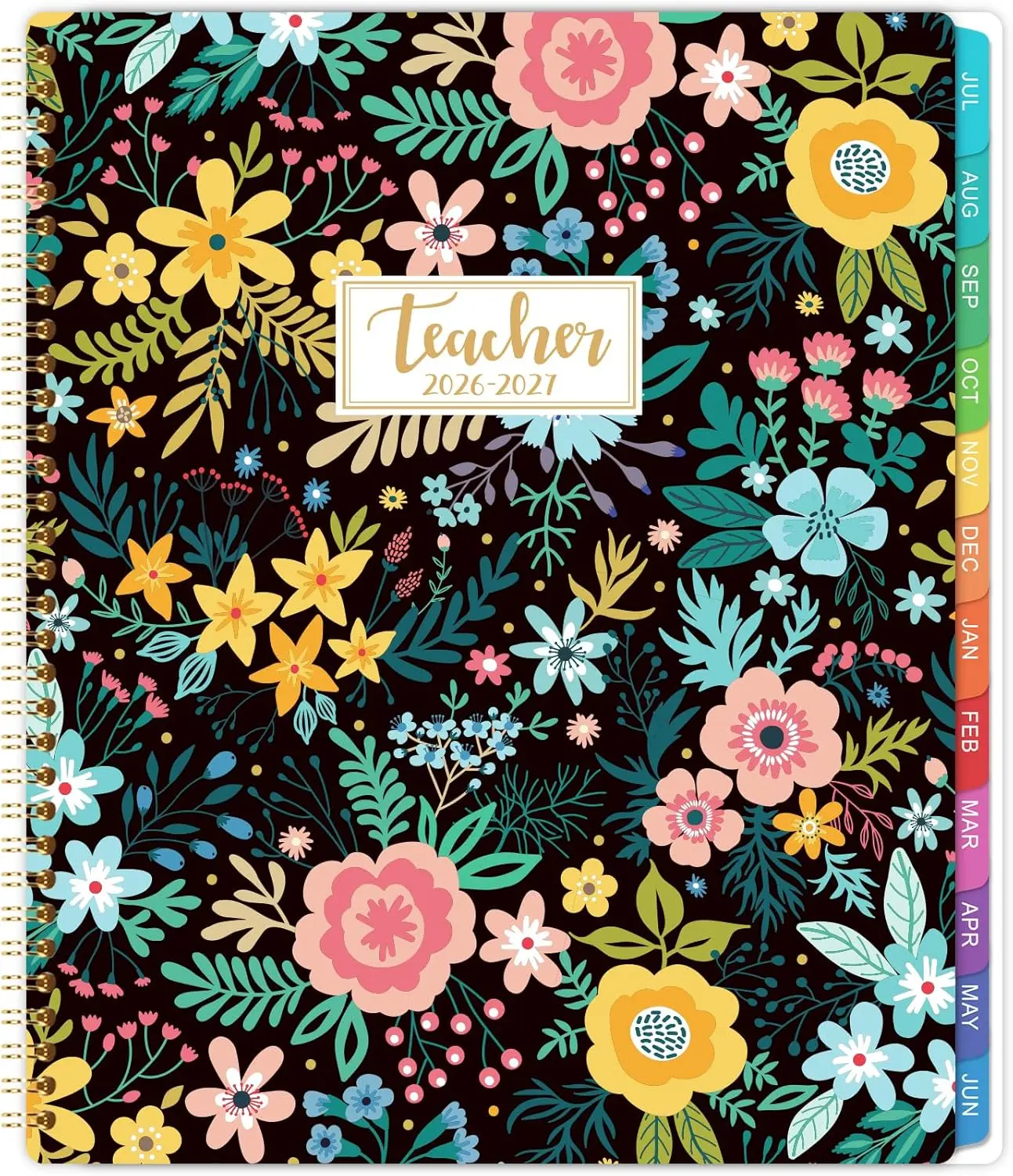 Teacher Planner 2026-2027 from July 2026 to June 2027, 8.5" x 11" Spiral Bound with Weekly & Monthly Pages and Colorful Tabs
Teacher Planner 2026-2027 from July 2026 to June 2027, 8.5" x 11" Spiral Bound with Weekly & Monthly Pages and Colorful Tabs