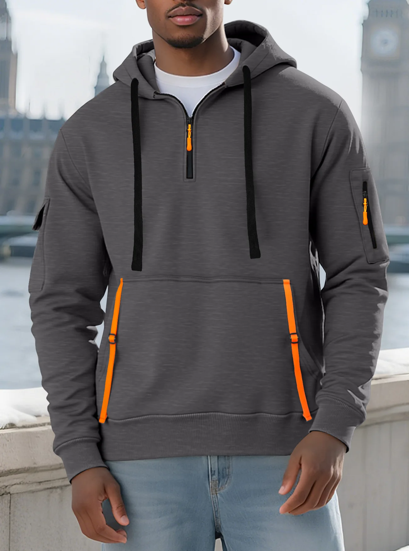 Men's European Size Hooded Zipper Top Pocket Casual Sports Hoodie Sweater Cw77268
Men's European Size Hooded Zipper Top Pocket Casual Sports Hoodie Sweater Cw77268