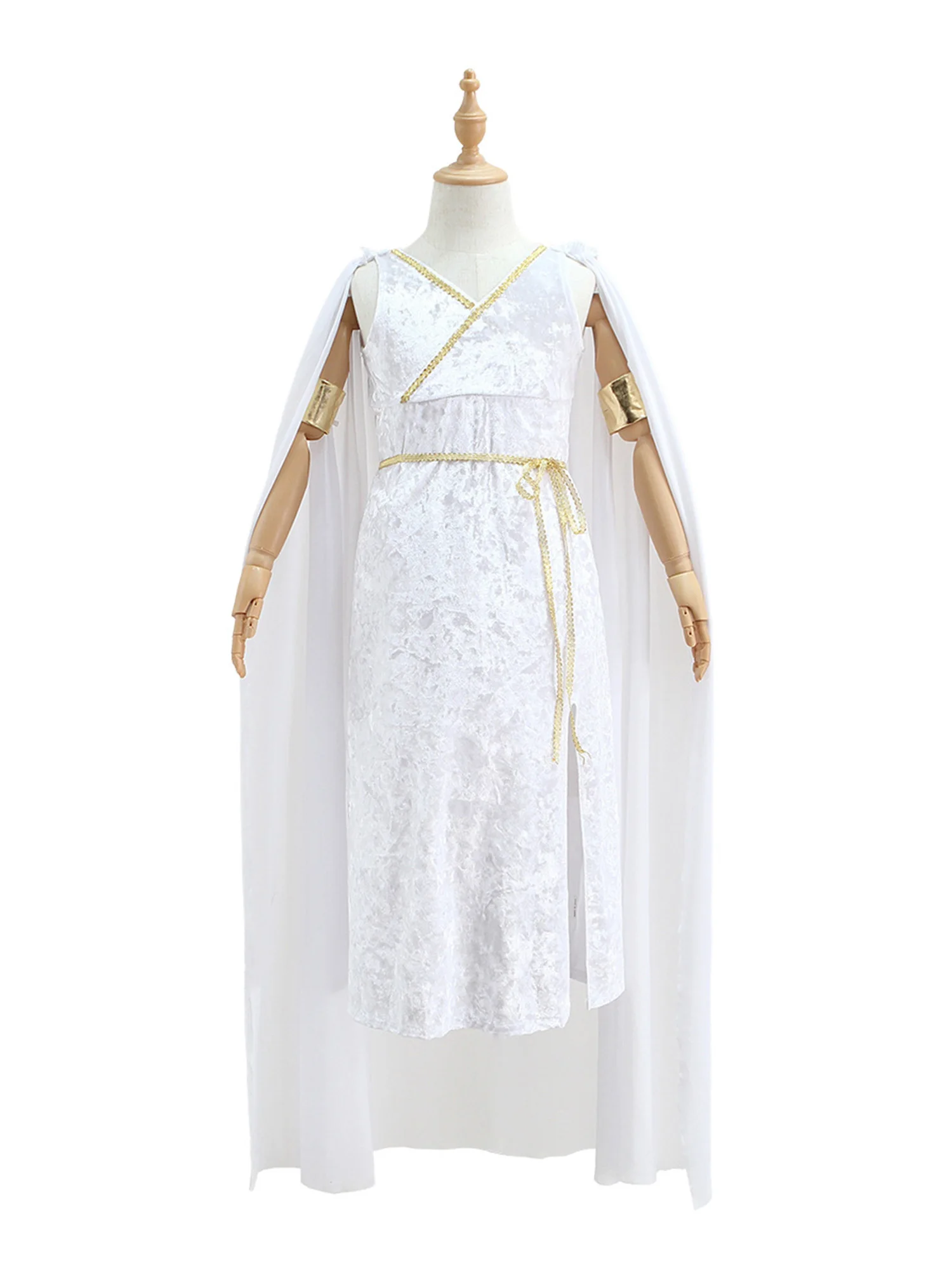 Girls Greek Athena Toga Dress Kids Costume Headgear Armbands Waistbelt Set Halloween Cosplay Ancient Greece Role Play Wear
Girls Greek Athena Toga Dress Kids Costume Headgear Armbands Waistbelt Set Halloween Cosplay Ancient Greece Role Play Wear