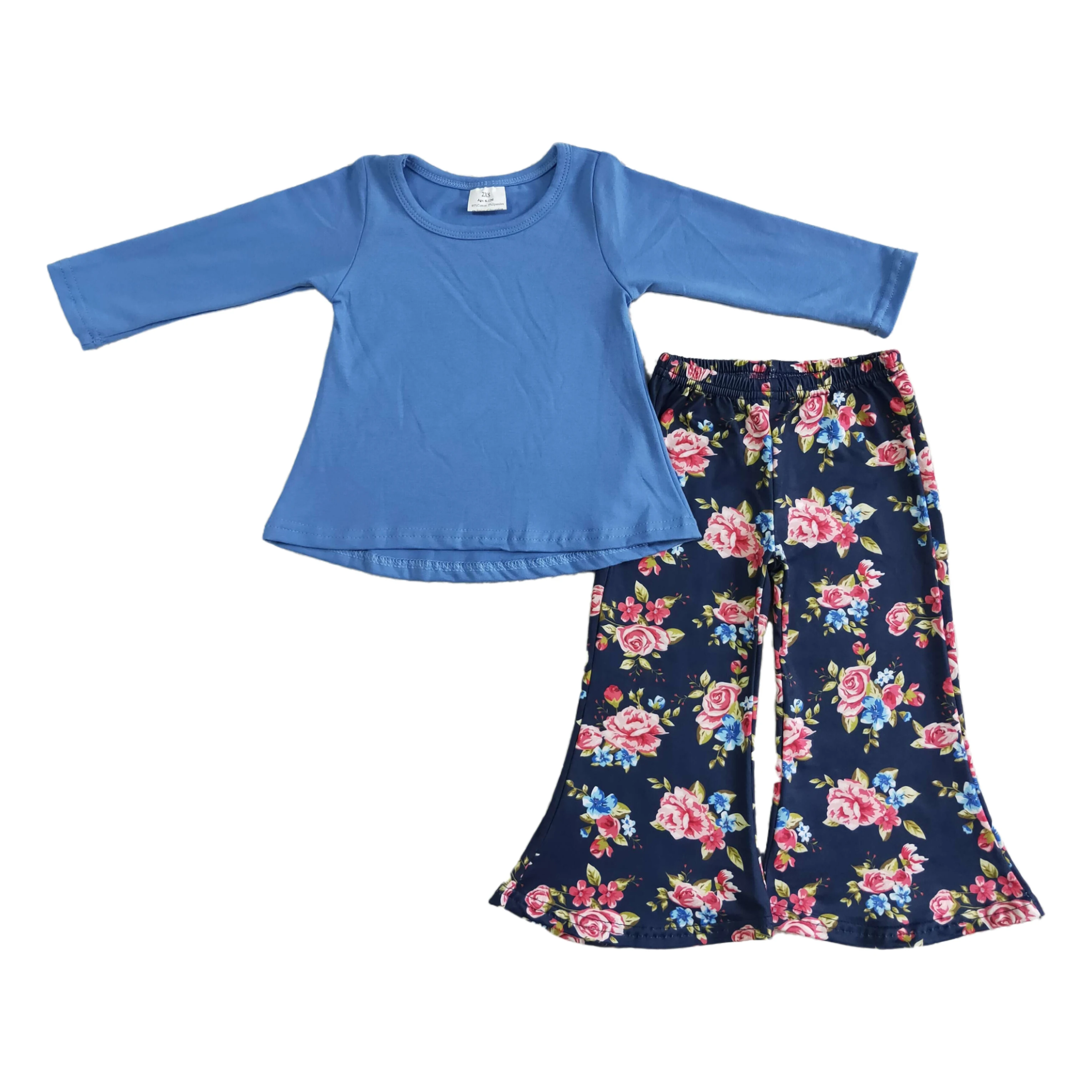 Wholesale Promotion Children Baby Girl Floral Clothing Long Sleeves Cotton Tops Leopard Set Kids Bell Bottom Pants Outfit
Wholesale Promotion Children Baby Girl Floral Clothing Long Sleeves Cotton Tops Leopard Set Kids Bell Bottom Pants Outfit