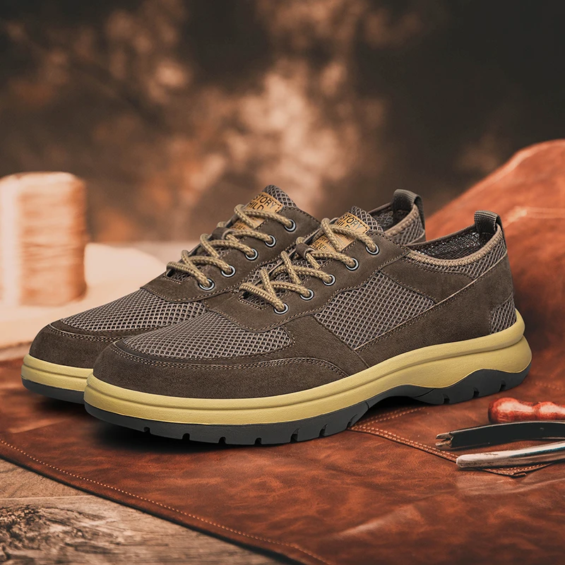 Handcrafted Men's Leather +mesh Shoes breathable summer autumn Lace Up Casual Oxfords Comfortable Insole Office Mens Shoes
Handcrafted Men's Leather +mesh Shoes breathable summer autumn Lace Up Casual Oxfords Comfortable Insole Office Mens Shoes