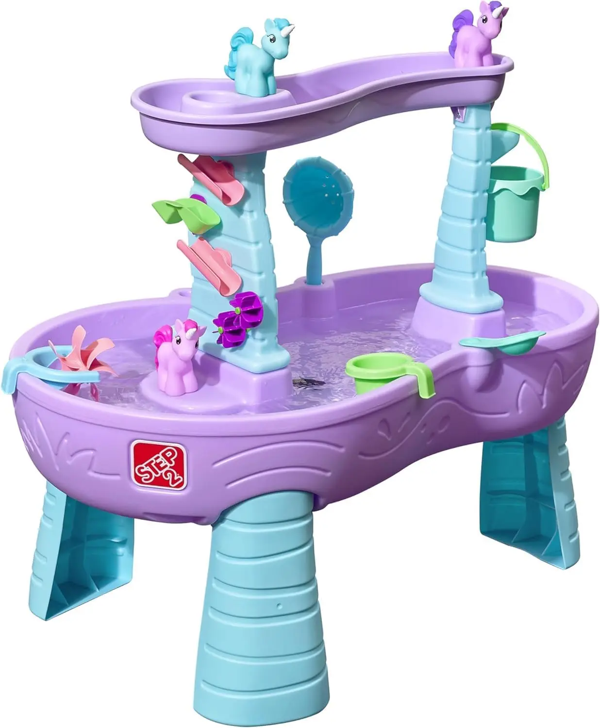 Rain Showers & Unicorns Water Table, 13-Piece Sensory Playset for Toddlers 1.5+ Years Old, Blue & Purple Outdoor Summer Toy
Rain Showers & Unicorns Water Table, 13-Piece Sensory Playset for Toddlers 1.5+ Years Old, Blue & Purple Outdoor Summer Toy