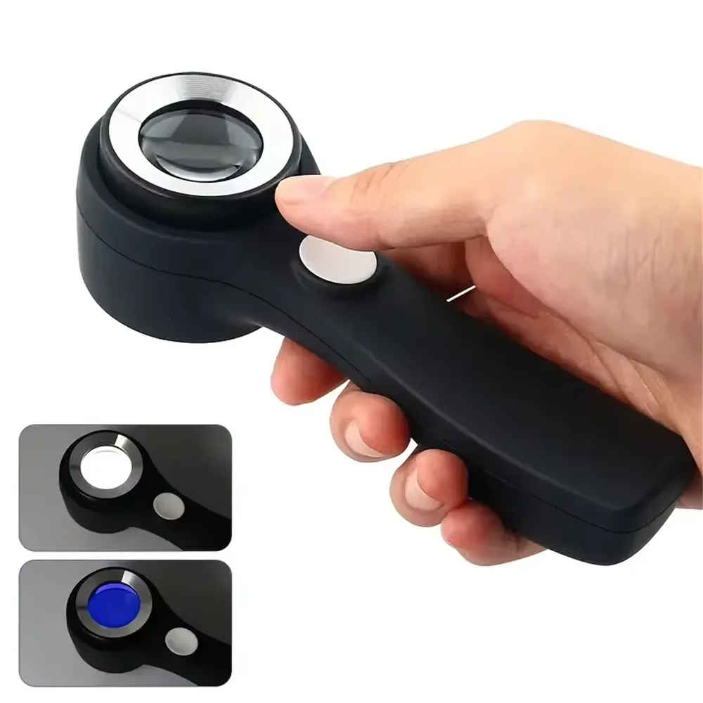 10-кратная ручная лупа, двойная оптическая стеклянная лупа, перезаряжаемая светодиодная лампа для чтения монет, осмотра ювелирных изделий
10-кратная ручная лупа, двойная оптическая стеклянная лупа, перезаряжаемая светодиодная лампа для чтения монет, осмотра ювелирных изделий