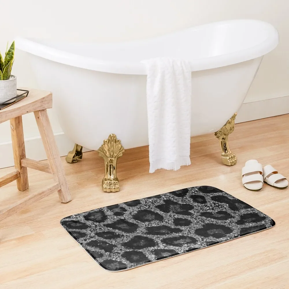 BLACK SILVER GLITTER LEOPARD PRINT Bath Mat Water Absorbent Bathroom Shower Curtain Toilet Rug Mat
BLACK SILVER GLITTER LEOPARD PRINT Bath Mat Water Absorbent Bathroom Shower Curtain Toilet Rug Mat