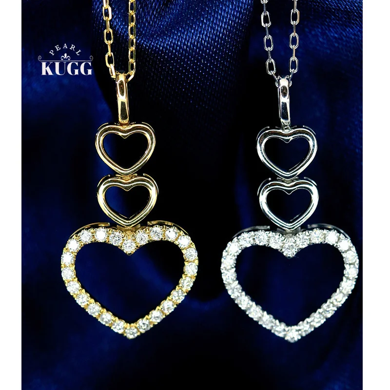 KUGG 100% 18K White/Yellow Gold Necklace Romantic Heart Shape Real Natural Diamond Pendant Necklace for Women Birthday Gift
KUGG 100% 18K White/Yellow Gold Necklace Romantic Heart Shape Real Natural Diamond Pendant Necklace for Women Birthday Gift