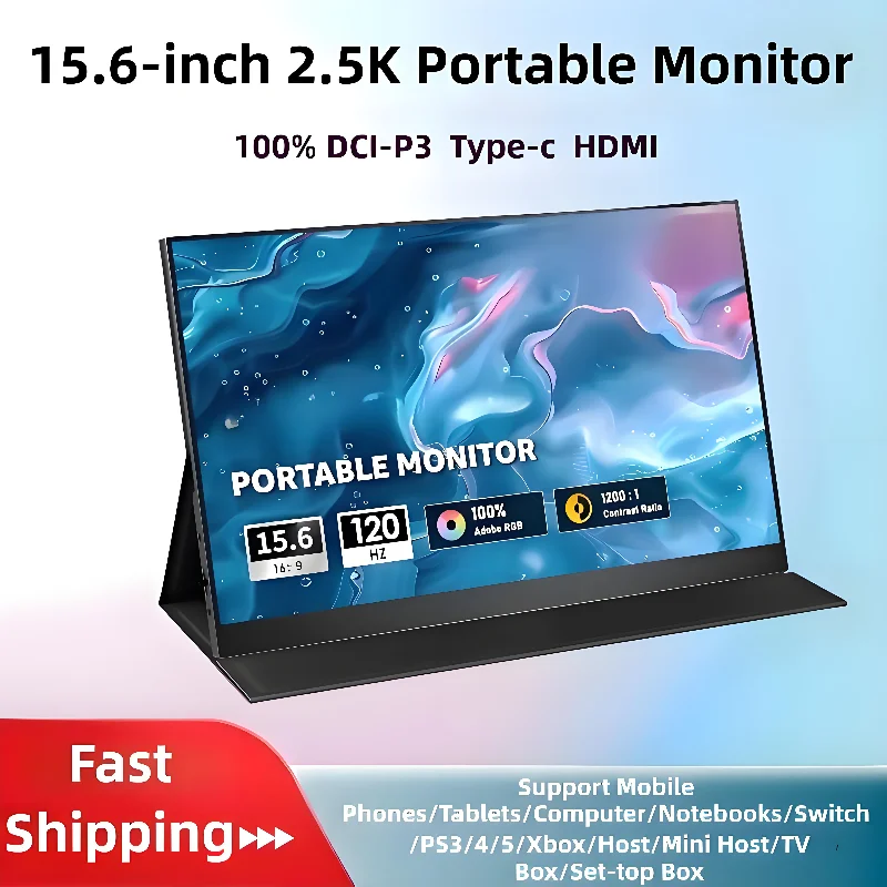 15.6 inch IPS Portable Monitor 100%sRGB 500nits Type-C HDMI Second Screen Extended Display For Switch/PS4/Xbox/Raspberry Pi
15.6 inch IPS Portable Monitor 100%sRGB 500nits Type-C HDMI Second Screen Extended Display For Switch/PS4/Xbox/Raspberry Pi