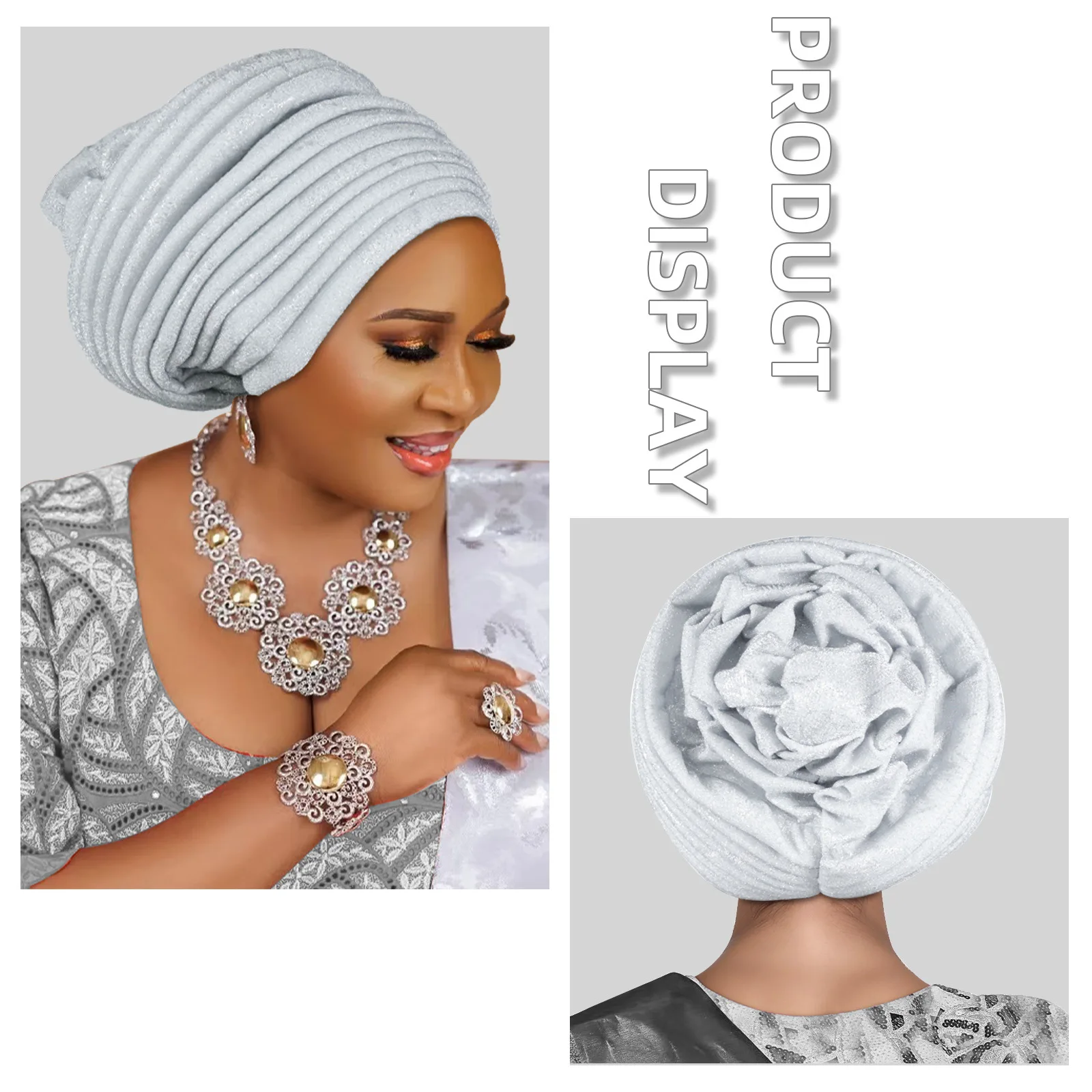 Glitter Full Body Pleated African Auto Gele Headtie Muslim Headscarf Hat Turban Cap for Women Head Wraps Hijab Turbante Mujer
Glitter Full Body Pleated African Auto Gele Headtie Muslim Headscarf Hat Turban Cap for Women Head Wraps Hijab Turbante Mujer