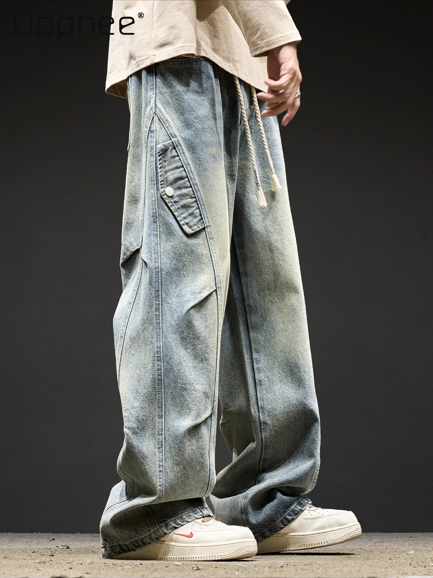 Весна и осень 2024, новые черные свободные джинсы-карго в американском стиле для мужчин, синие повседневные длинные брюки с высокой талией в стиле ретро, комплект из двух предметов
Весна и осень 2024, новые черные свободные джинсы-карго в американском стиле для мужчин, синие повседневные длинные брюки с высокой талией в стиле ретро, комплект из двух предметов