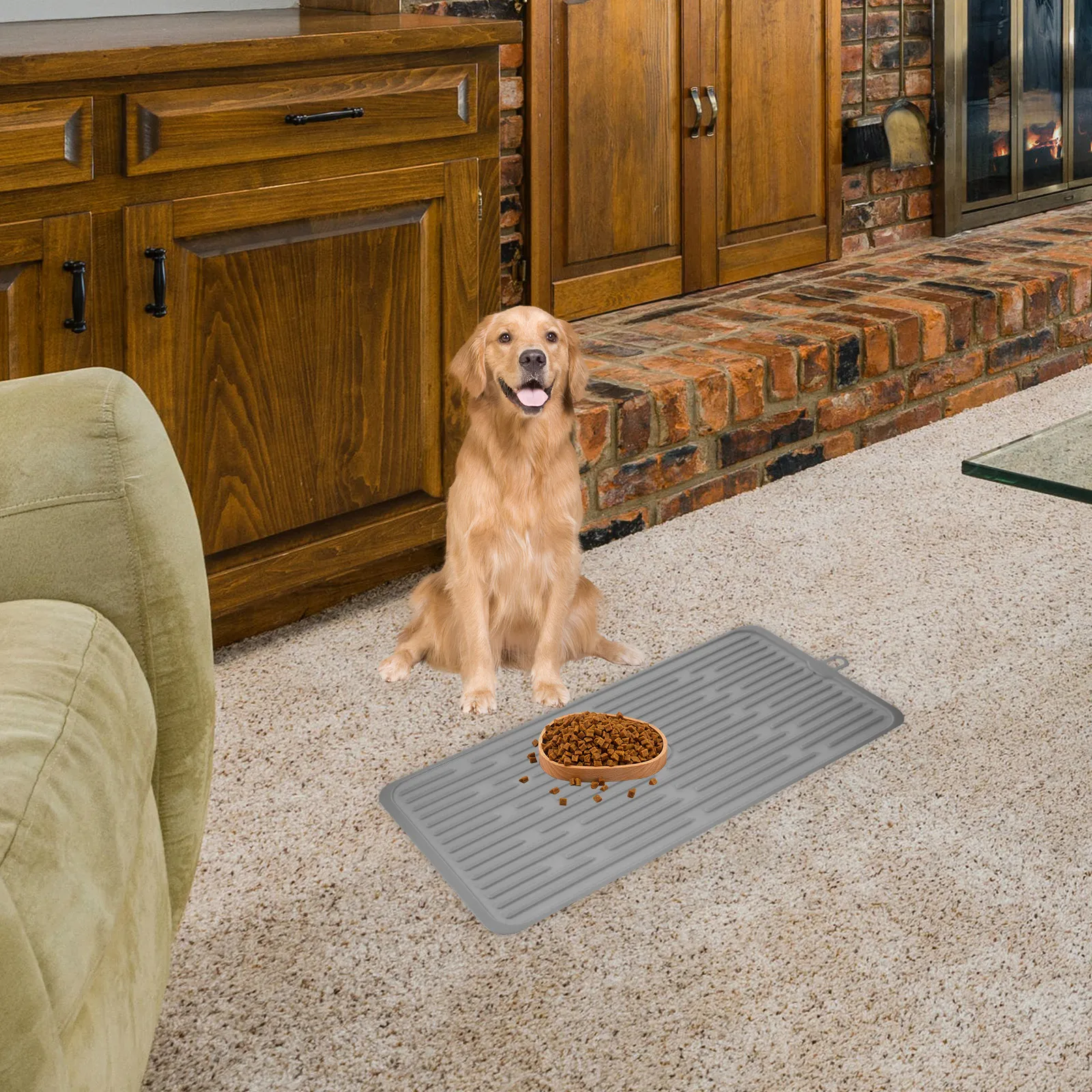 Waterproof Placemat Silicone Mats for Dog Bowls Food Pad Silica Gel Feed Cats Feeding 
Waterproof Placemat Silicone Mats for Dog Bowls Food Pad Silica Gel Feed Cats Feeding