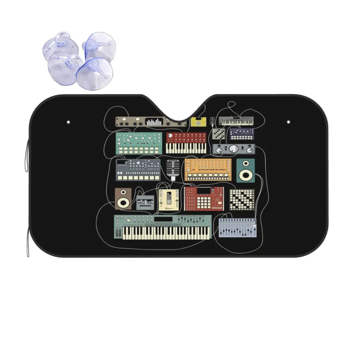 Electronic Musician Synthesizer And Drum Machine Dj Sunshade Windscreen Car Front Windshield Window Sun Visor Accessories Covers
Electronic Musician Synthesizer And Drum Machine Dj Sunshade Windscreen Car Front Windshield Window Sun Visor Accessories Covers