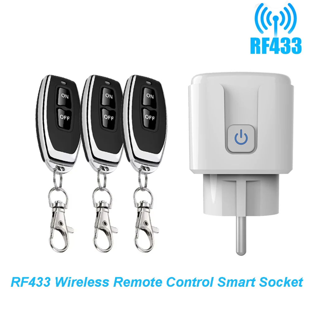 RF433Mhz Wireless Smart Remote Control Socket Switch AC220V EU FR Universal Plug Remote ON OFF Electrical Outlets for Lighting
RF433Mhz Wireless Smart Remote Control Socket Switch AC220V EU FR Universal Plug Remote ON OFF Electrical Outlets for Lighting