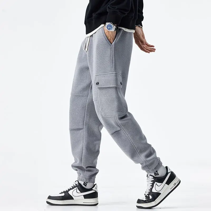 Vintage Pleated Drawstring Casual Cargo Pants, Japanese Style Solid Color Multi-pocket Loose Wide-leg Work Pants
Vintage Pleated Drawstring Casual Cargo Pants, Japanese Style Solid Color Multi-pocket Loose Wide-leg Work Pants