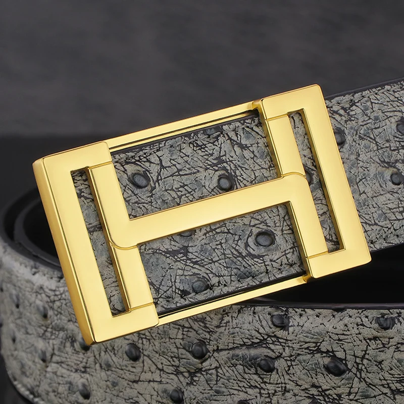 Высококачественные ремни с пряжкой и буквенным принтом, мужские серые ремни из натуральной кожи со страусиным узором, черный модный пояс шириной 3,8 см, пояс
Высококачественные ремни с пряжкой и буквенным принтом, мужские серые ремни из натуральной кожи со страусиным узором, черный модный пояс шириной 3,8 см, пояс