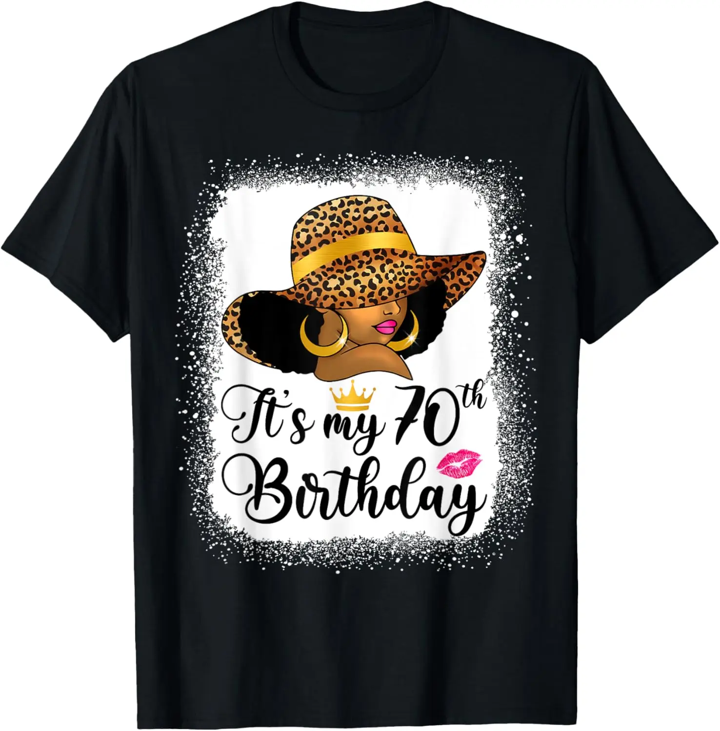 African American Woman It's My 70th Birthday Black Queen T-Shirt
African American Woman It's My 70th Birthday Black Queen T-Shirt