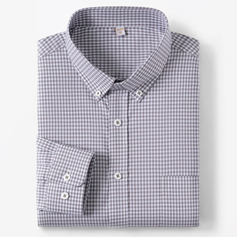 New in shirt houndstooth plaid 100%cotton oxford long sleeve shirts for men soft casual single pocket fashion korean clothes
New in shirt houndstooth plaid 100%cotton oxford long sleeve shirts for men soft casual single pocket fashion korean clothes