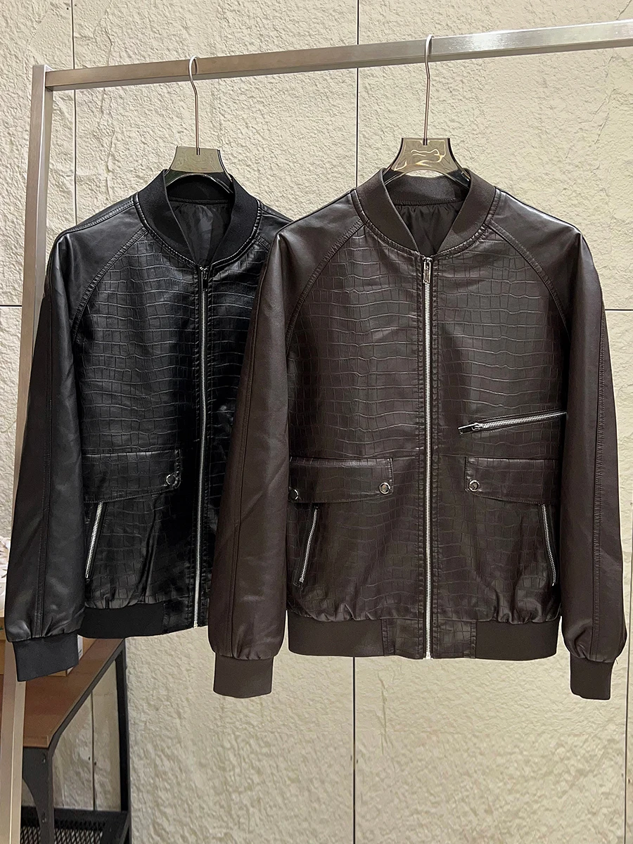 High-End Crocodile Pattern Smooth Autumn Motorcycle Jacket Baseball Collar Men's Leather Coat Fashion Urban Style Long Sleeve...
High-End Crocodile Pattern Smooth Autumn Motorcycle Jacket Baseball Collar Men's Leather Coat Fashion Urban Style Long Sleeve...