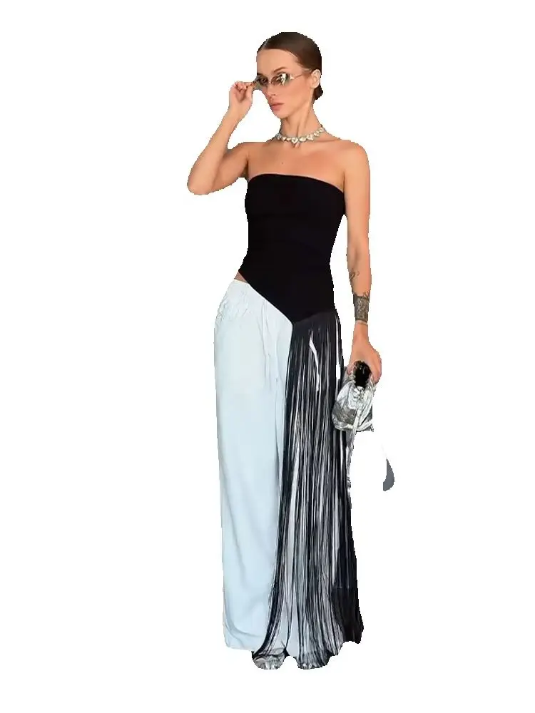 2026 New Style Y2K Asymmetrical Fringed Neckline Black Yellow Pink Sleeveless Top, Women's New Fashion Streetwear Summer Apparel
2026 New Style Y2K Asymmetrical Fringed Neckline Black Yellow Pink Sleeveless Top, Women's New Fashion Streetwear Summer Apparel