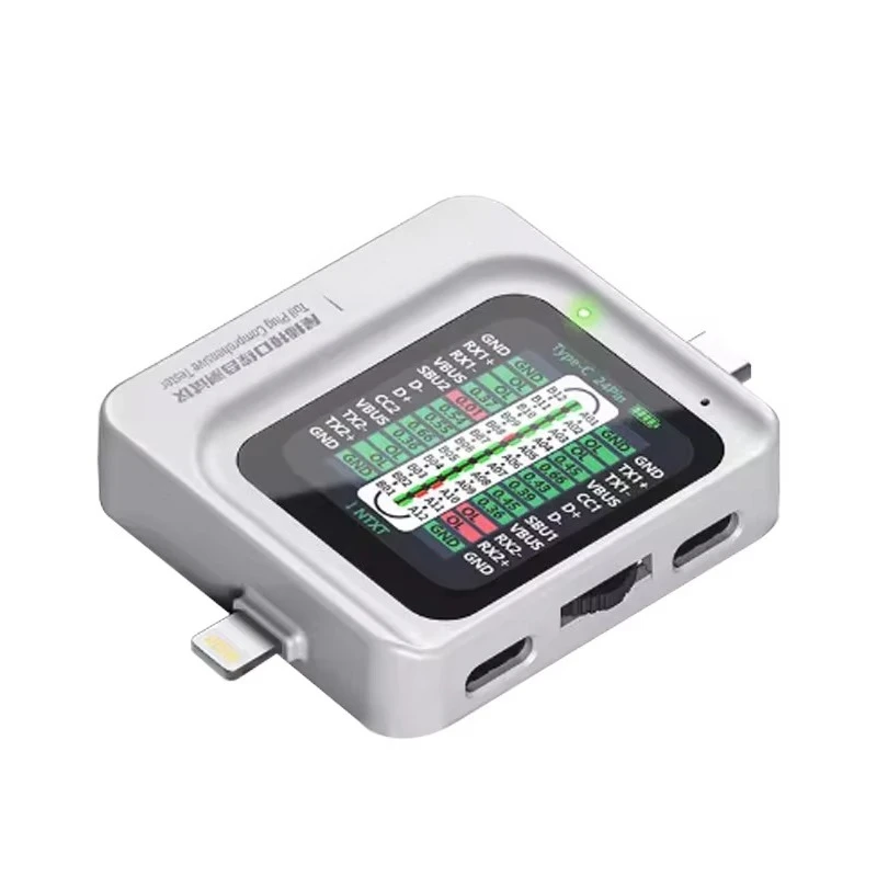 EE1 TNS360 Mobile Phone Tail Plug Comprehensive Detector 30V~5A Automatic Scanning Detection 3-in-1 for IOS Lighting TEYE-C
EE1 TNS360 Mobile Phone Tail Plug Comprehensive Detector 30V~5A Automatic Scanning Detection 3-in-1 for IOS Lighting TEYE-C