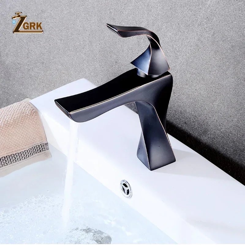 ZGRK Basin Faucets Bathroom Hot and Cold Water Mixer Taps Classic Black Basin Mixer Brass Outdoor Tap Deck Mounted Sink Faucet
ZGRK Basin Faucets Bathroom Hot and Cold Water Mixer Taps Classic Black Basin Mixer Brass Outdoor Tap Deck Mounted Sink Faucet