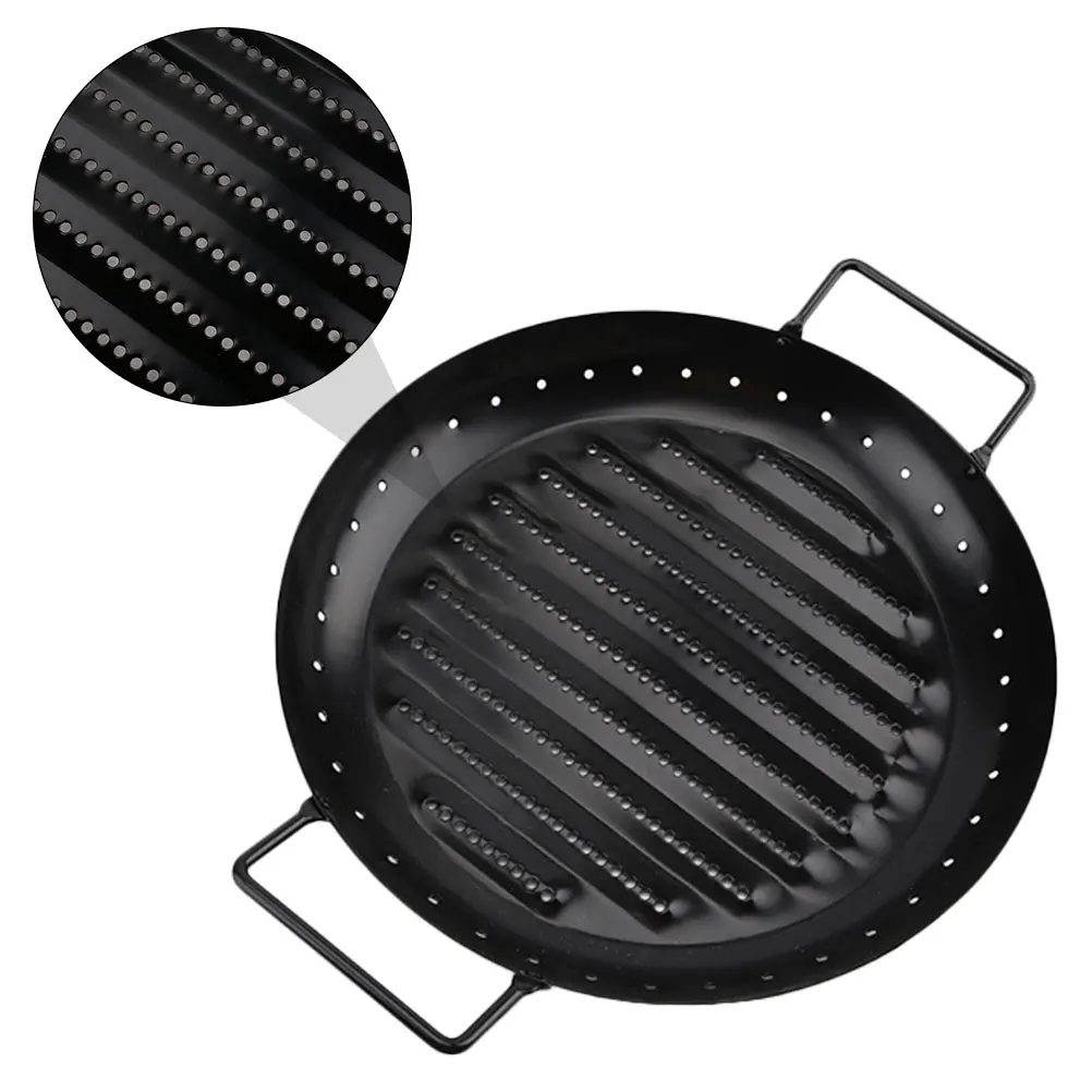 Carbon Steel Grilling Pan Durable Flat Base Nonstick Roasting BBQ Pans Home Outdoor Cooking Vegetables Kabobs Meats Easy Clean
Carbon Steel Grilling Pan Durable Flat Base Nonstick Roasting BBQ Pans Home Outdoor Cooking Vegetables Kabobs Meats Easy Clean