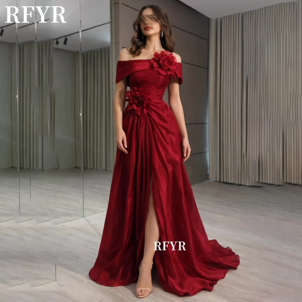 RFYR 3D Flowers Evening Dress with Pleats Prom Dress High Slit Prom Dress A Line Princess Dress for Arabic Women Customized
RFYR 3D Flowers Evening Dress with Pleats Prom Dress High Slit Prom Dress A Line Princess Dress for Arabic Women Customized