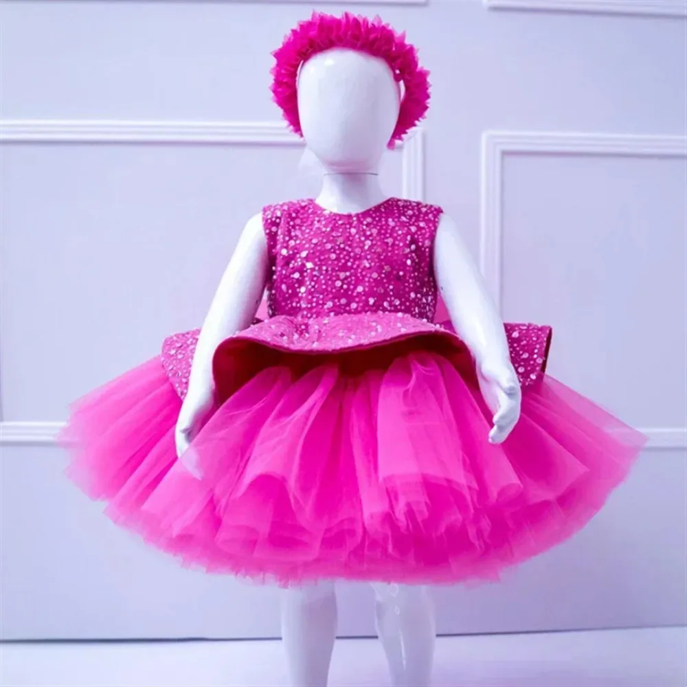 Shiny Sleeveless Flower Girl Wedding Dress Sequins with Bow Tiered Birthday Party Pageant Toddler Christmas Ball Gown Customized
Shiny Sleeveless Flower Girl Wedding Dress Sequins with Bow Tiered Birthday Party Pageant Toddler Christmas Ball Gown Customized