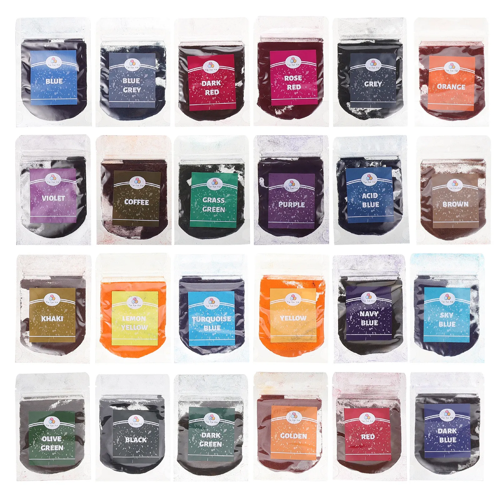 24 Bags Tie Dye Powder Kit Multicolor DIY Fabric Dye Pigment for T Shirts Scarves Hats Pillows Canvas Bags Clothing Decor
24 Bags Tie Dye Powder Kit Multicolor DIY Fabric Dye Pigment for T Shirts Scarves Hats Pillows Canvas Bags Clothing Decor
