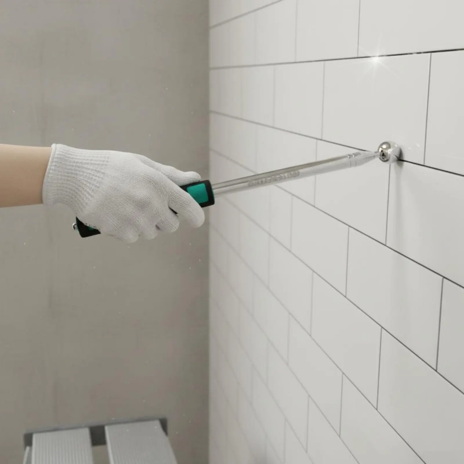 Extendable Tile Sounding Hammer Round Spherical Head Hollow Wall Probe Rod Telescopic Inspection Hammer Long-Lasting for Tilers
Extendable Tile Sounding Hammer Round Spherical Head Hollow Wall Probe Rod Telescopic Inspection Hammer Long-Lasting for Tilers