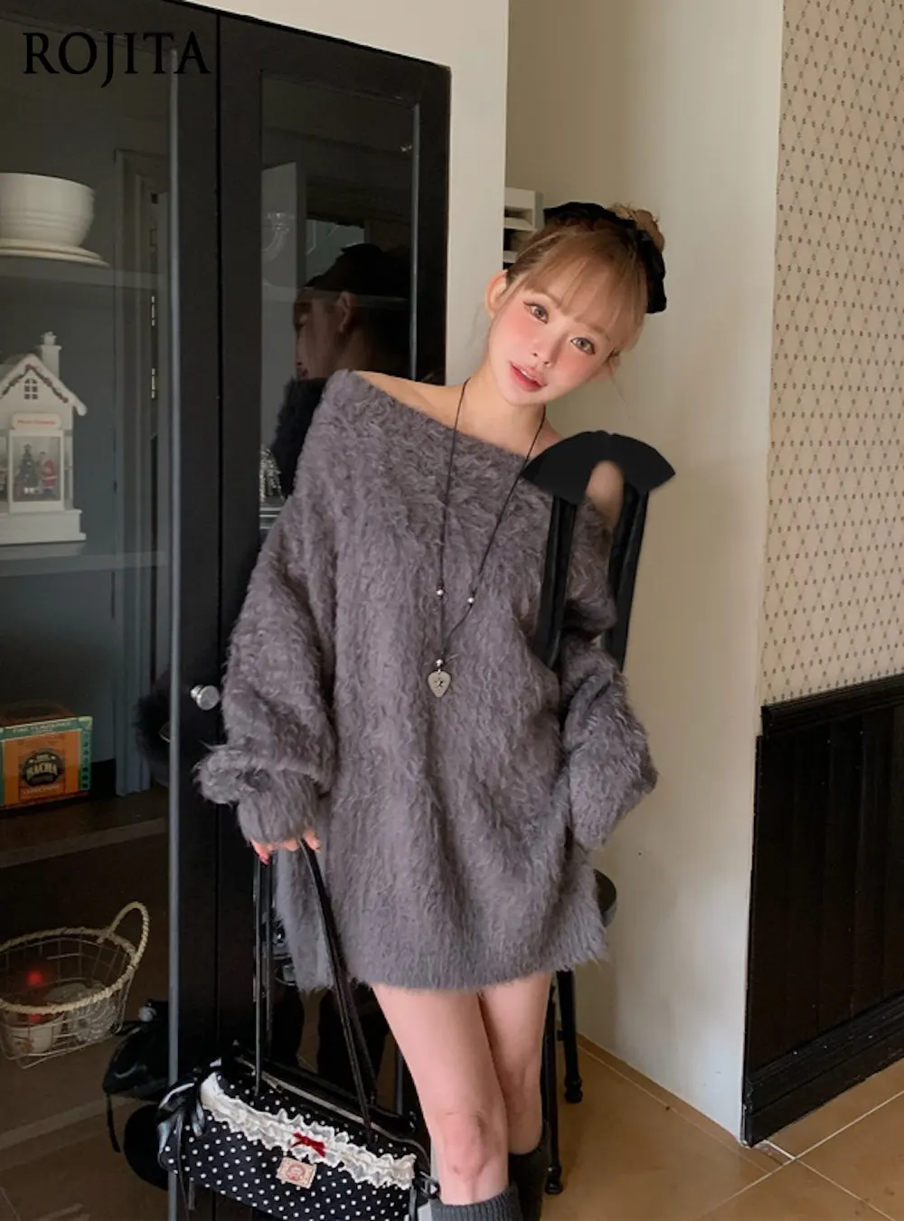 Японское плюшевое платье-свитер однотонного цвета с бантом, открытыми плечами, свободного кроя, элегантное, мягкое, пушистое, для женщин
Японское плюшевое платье-свитер однотонного цвета с бантом, открытыми плечами, свободного кроя, элегантное, мягкое, пушистое, для женщин