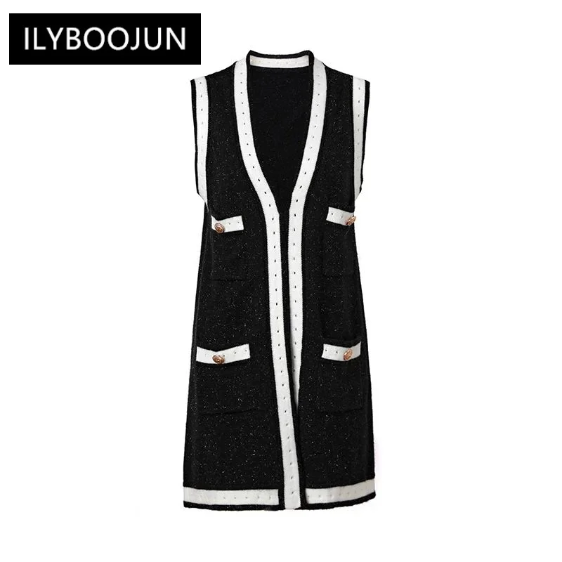 Leisure Style Loose Design Open Cardigans Black Sweater Knitting Dress For Women 2023 Luxury Brand High Quality
Leisure Style Loose Design Open Cardigans Black Sweater Knitting Dress For Women 2023 Luxury Brand High Quality