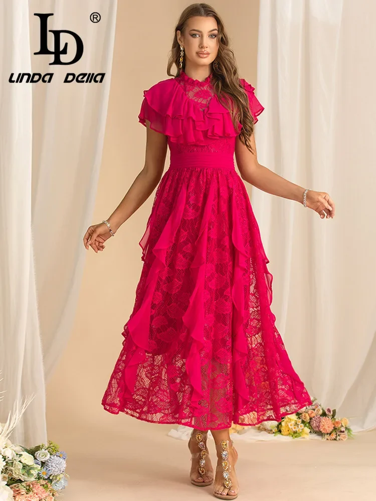 Женское модное платье LD LINDA DELLA для молодых девушек: шикарное, с кружевными вставками, оборками, вырезами, осеннее, с завышенной талией, вечернее
Женское модное платье LD LINDA DELLA для молодых девушек: шикарное, с кружевными вставками, оборками, вырезами, осеннее, с завышенной талией, вечернее