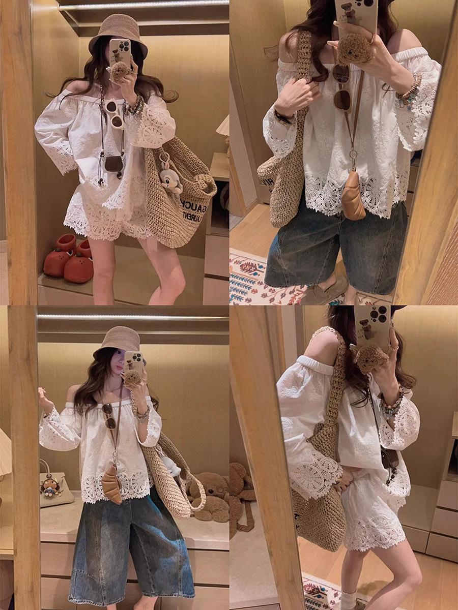 Yukiss Original Embroidered Lace Trim Shoulder Baring Shorts Casual Style Long Sleeve Two Piece Set for Women Autumn Fashion
Yukiss Original Embroidered Lace Trim Shoulder Baring Shorts Casual Style Long Sleeve Two Piece Set for Women Autumn Fashion