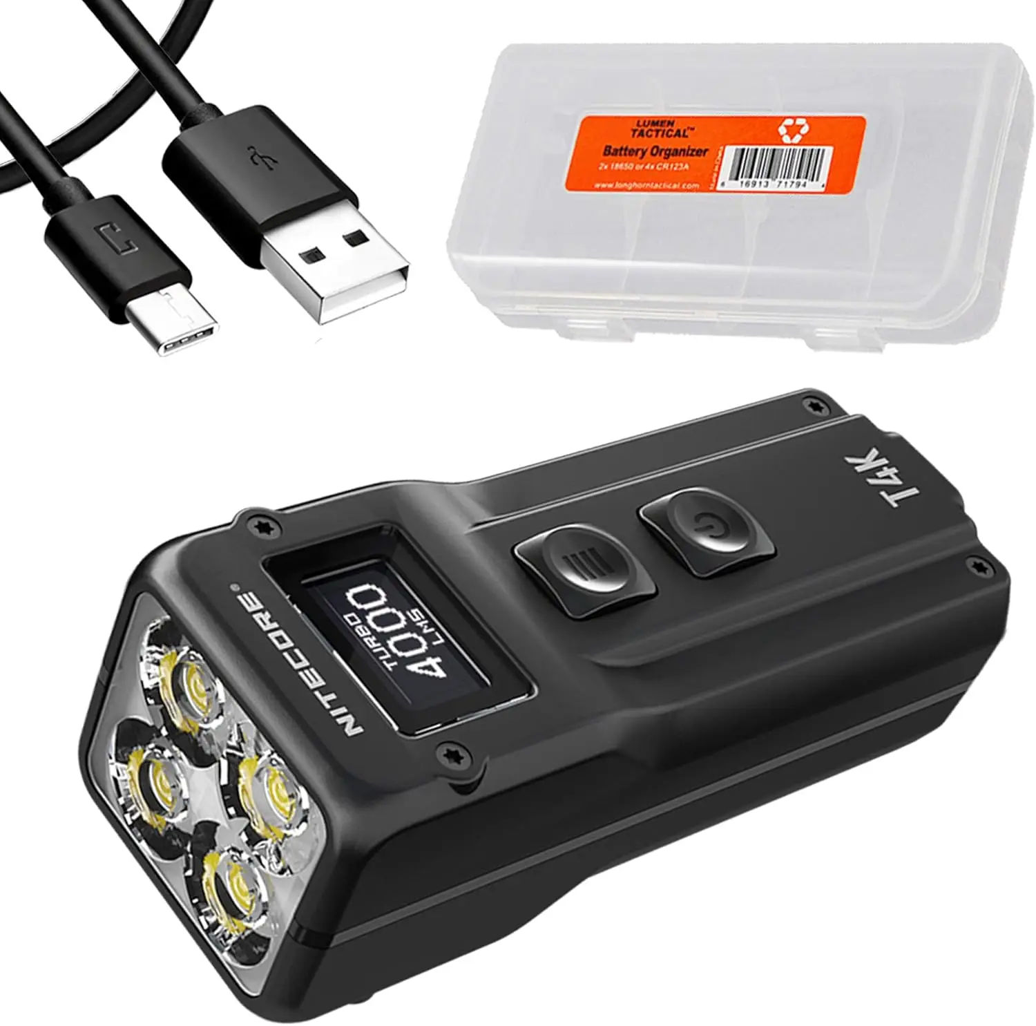 Перезаряжаемый USB-C фонарик-брелок 4000 люмен, сверхъяркий EDC-фонарь с органайзером
Перезаряжаемый USB-C фонарик-брелок 4000 люмен, сверхъяркий EDC-фонарь с органайзером