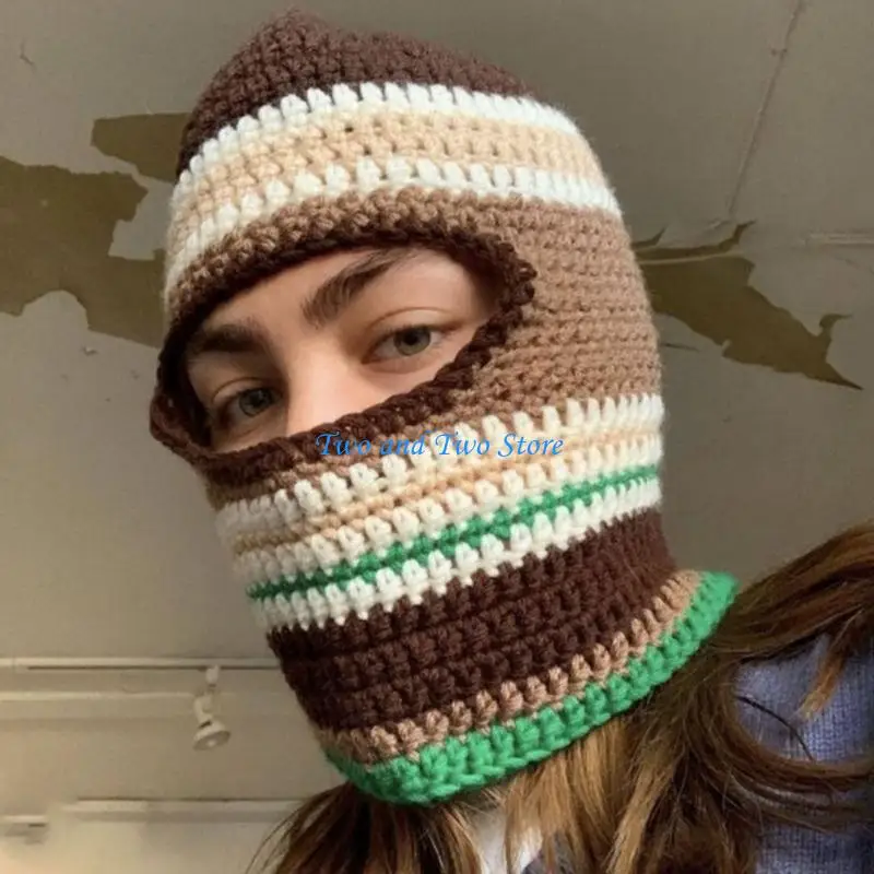HX6F Neck Warmer Knitted Beanie Hat Halloween Striped Balaclava Hat Costume
HX6F Neck Warmer Knitted Beanie Hat Halloween Striped Balaclava Hat Costume